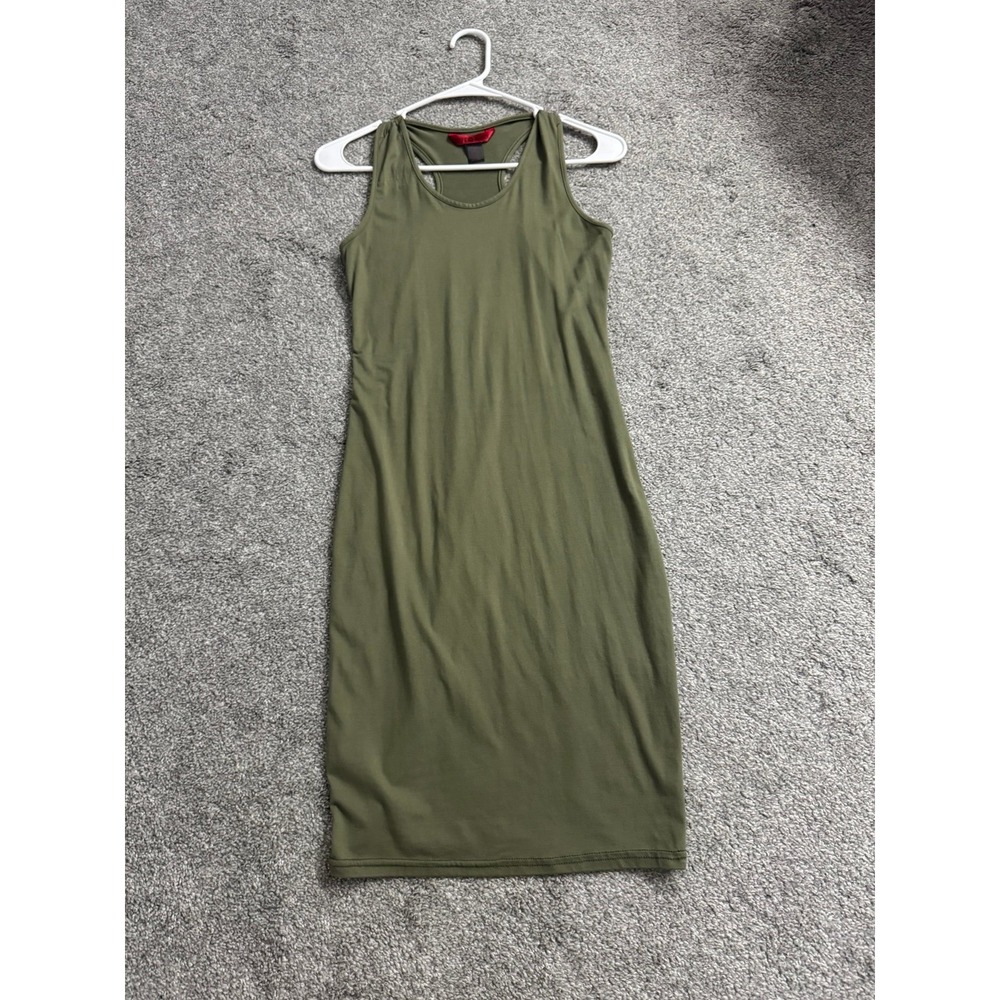 Hot Kiss Green Fitted Sleeveless Stretchy Racerback Dress Women Small